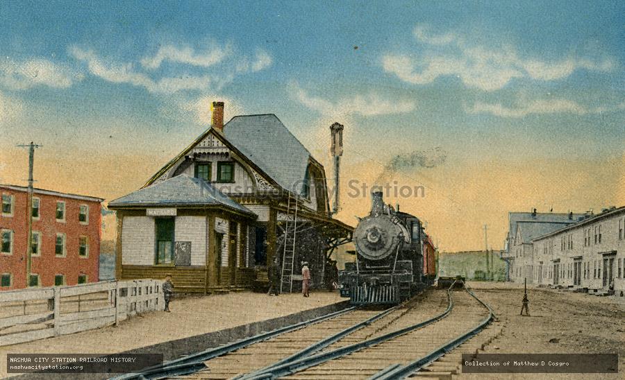 Postcard: Railway Station, Maynard, Massachusetts
